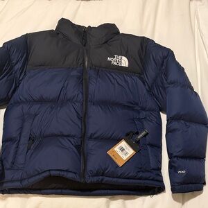 The North Face Nuptse Blue and Black Insulated Jacket